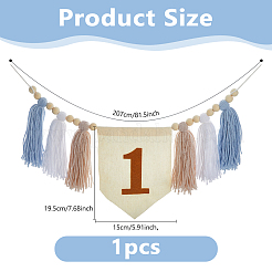 Баннеры с кисточками из плетеного хлопка в стиле богемы&nbsp;AJEW-WH0752-049A