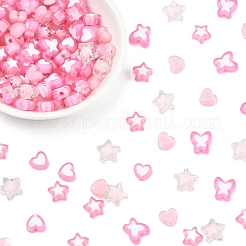 200шт 5 стиля прозрачные акриловые бусины&nbsp;TACR-FS0001-54A