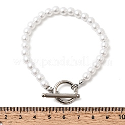 Браслеты из пластиковых бусин с жемчугом для женщин&nbsp;BJEW-L716-02P