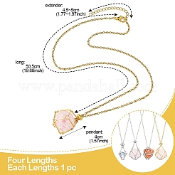 4 шт. 4 стиля 201 с мешочком из нержавеющей стали 304 в технике макраме&nbsp;NJEW-YW0001-22