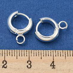 201 фурнитура для сережек-колец Huggie Hoop из нержавеющей стали&nbsp;STAS-P283-01U-S