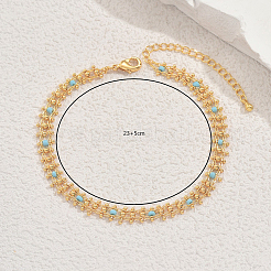 Летние керамические бусины из латунной цепочки для женщин&nbsp;MW4198