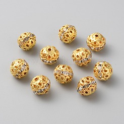 Бусины из сплава и страза RB-WH0005-009G