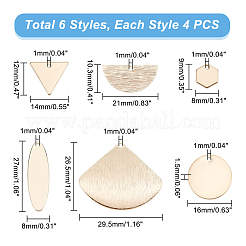 24 шт. 6 стиля латунный кулон&nbsp;KK-HY0001-49