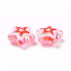 УФ-покрытие радужными переливающимися акриловыми бусинами&nbsp;OACR-A018-04B