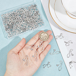 100 шт. 5 подвески из сплава в тибетском стиле и оправы для подвесок со стразами&nbsp;TIBEP-GO0001-04