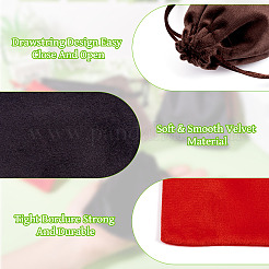 10 шт. бархатных мешочков для хранения украшений на завязках&nbsp;ABAG-TA0001-31B