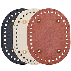 3 шт. 3 цвета овальные сумки из искусственной кожи для вязания крючком&nbsp;AJEW-CL0001-76