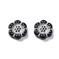 Черные непрозрачные акриловые бусины&nbsp;LS-OACR-G016-32B