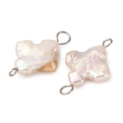 Подвески-крестики из натурального барочного жемчуга Кеши&nbsp;PALLOY-JF04208-01