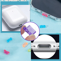 45 шт. 9-х цветные ПВХ мобильные противопылевые заглушки&nbsp;AJEW-SC0031-66