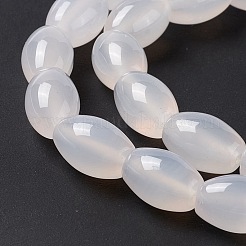 Натуральный белый агат бисер нитей&nbsp;G-C247-01B