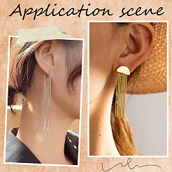 20 шт. латунная подвеска-цепочка в виде змеи с кисточками&nbsp;KK-BBC0013-66