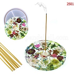 Плоские круглые Молды для держателей благовоний из пищевого силикона&nbsp;SIMO-PW0006-048