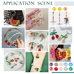 14 нить 14 цвета гальванические стеклянные бусины нити&nbsp;EGLA-GO0001-06