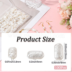 100 шт. Абс пластик имитация жемчуга бусины&nbsp;OACR-LT0001-03