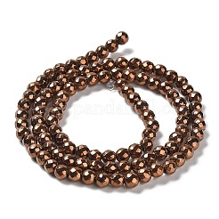 Немагнитные синтетический гематит бисер пряди&nbsp;G-G092-4mm