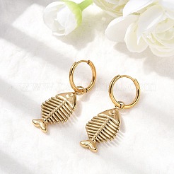 Серьги-кольца из нержавеющей стали 304&nbsp;EJEW-K268-42G