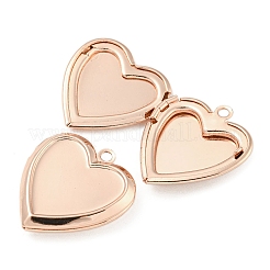 Подвески-медальоны из латуни в форме сердца с покрытием стойки KK-T071-11RG
