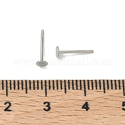 Не тускнеющая хирургическая нержавеющая сталь 316 плоская круглая пустая закрепка для сережек-гвоздиков&nbsp;X-STAS-R073-06G