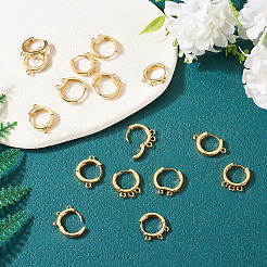 16 шт. 4 стиля латунных сережек-колец&nbsp;KK-TA0002-77
