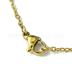 Плетеные ожерелья с подвеской в виде колонны из стеклянных бусин&nbsp;NJEW-MZ00037-01