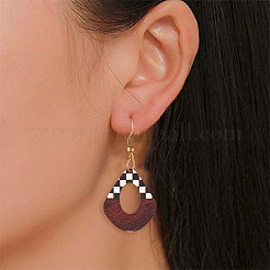 Эпоксидная смола с принтом и деревянные подвески&nbsp;RESI-CJ0001-11