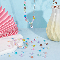 780 шт. двухцветные стеклянные и стеклянные бусины с эффектом кракле&nbsp;GLAA-PH0004-39