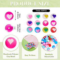 100шт бусины из полимерной глины ручной работы&nbsp;CLAY-TA0001-92A