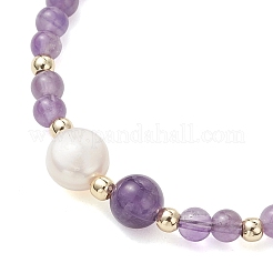 Браслеты из натуральных смешанных драгоценных камней и культивированного пресноводного жемчуга для женщин&nbsp;BJEW-JB13201