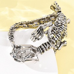 Браслеты из нержавеющей стали 304 с цепочкой для женщин и мужчин&nbsp;BJEW-P386-06AS