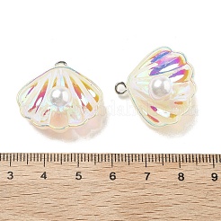 Подвески из искусственного жемчуга из смолы с переливающимся блеском&nbsp;LS-RESI-I062-01A