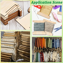 60 шт. необработанных деревянных вырезок для поделок&nbsp;DIY-SC0031-12A