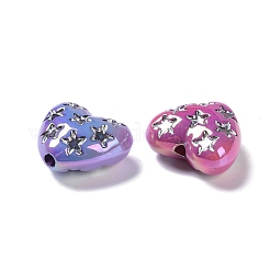 Переливающиеся акриловые бусины с УФ-покрытием&nbsp;OACR-B021-06