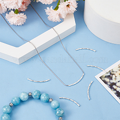 6 шт. бусины-трубочки из стерлингового серебра STER-BBC0007-47B