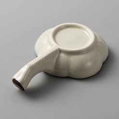 Керамическая чернильная пластина в форме цветка с ручкой&nbsp;DIY-WH0410-27C