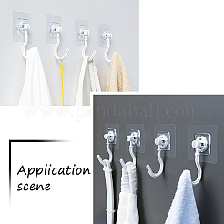 6шт. 3-х цветные пластиковые вращающиеся крючки-вешалки&nbsp;AJEW-SW0001-05