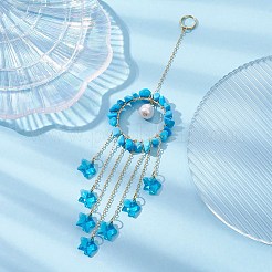 Стеклянные подвески в виде звезд&nbsp;HJEW-JM01247-02