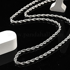 Ожерелья из латунной веревки для мужчин и женщин&nbsp;NJEW-G160-09P