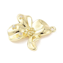 Латунные микропаве прозрачные подвески с фианитом&nbsp;KK-Z106-01G-01