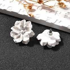 Серьги-гвоздики из сплава и 925 стерлингового серебра и акрила&nbsp;LS-EJEW-Q013-09A