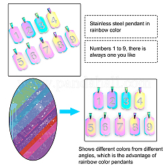 9 шт. 9 стиля вакуумного покрытия PVD из нержавеющей стали 304 подвески&nbsp;STAS-UN0024-06
