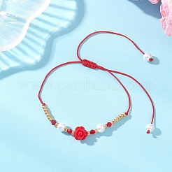 6 шт. браслет из стеклянного бисера и плетеного бисера из смолы&nbsp;BJEW-MZ00307