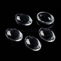 Прозрачные стеклянные овальные кабошоны&nbsp;X-GGLA-R022-14x10
