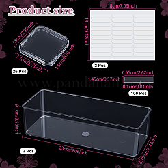 28 пластиковый контейнер для хранения принадлежностей для дизайна ногтей&nbsp;AJEW-TW0001-09