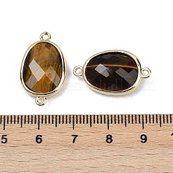Граненые подвески-коннекторы из натурального тигрового глаза&nbsp;G-K347-11G-22
