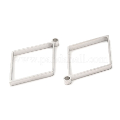 Подвески из нержавеющей стали 304 с открытым задним безелем в форме ромба&nbsp;STAS-Z040-02B-P