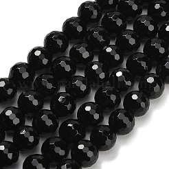 Бусины из натурального черного оникса&nbsp;G-C280-B01-8mm
