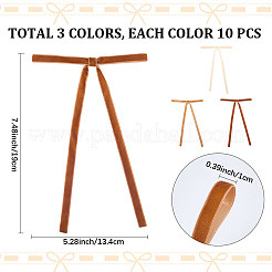 30шт. 3-х цветный бархатный бант&nbsp;AJEW-CN0003-72B