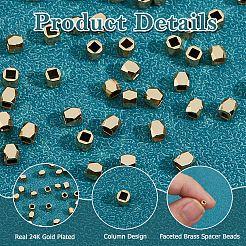 100 шт. Латунные дистанционные бусины&nbsp;KK-HS0015-30G